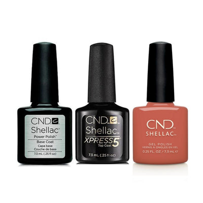CND - Shellac Xpress5 Combo - Base, Top & Terracotta Dreams (0.25 oz)
