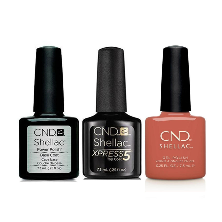 CND - Shellac Xpress5 Combo - Base, Top & Terracotta Dreams (0.25 oz)