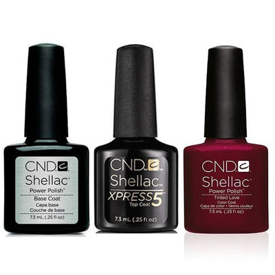 CND - Shellac Xpress5 Combo - Base, Top & Tinted Love (0.25 oz)