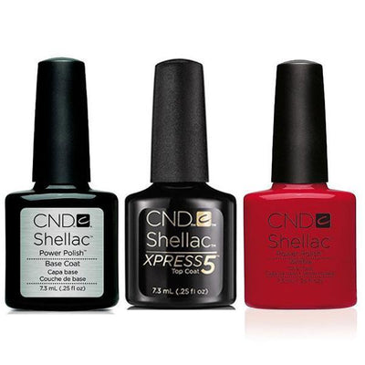 CND - Shellac Xpress5 Combo - Base, Top & Wildfire (0.25 oz)