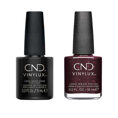 CND - Vinylux Topcoat & Poison Plum 0.5 oz - #198