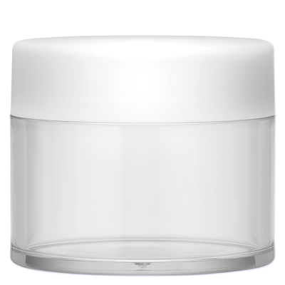 Clear Jar with White Twist Cap, 300 mL