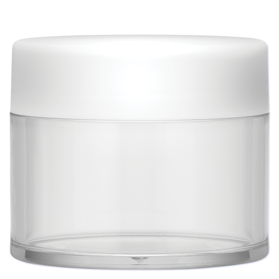 Clear Jar with White Twist Cap, 300 mL