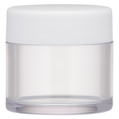 Clear Jar with White Twist Cap, 30 mL