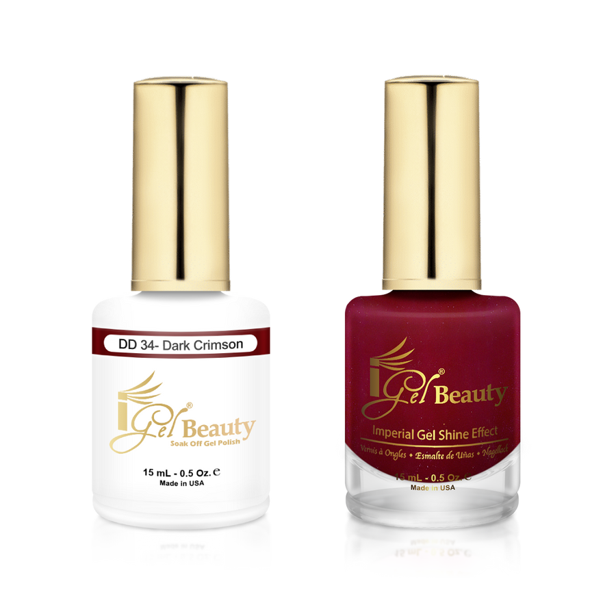 iGel Beauty -  iGel Dip & Dap Duo - DD034 Dark Crimson