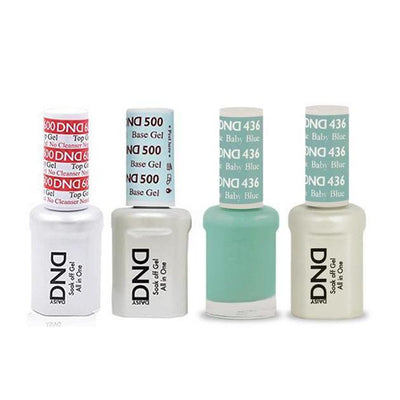 DND - #500#600 Gel & Lacquer Combo - Baby Blue - #436