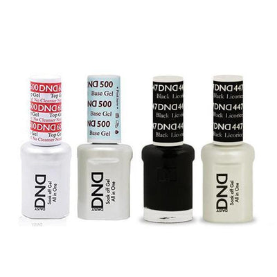 DND - #500#600 Gel & Lacquer Combo - Black Licorice - #447