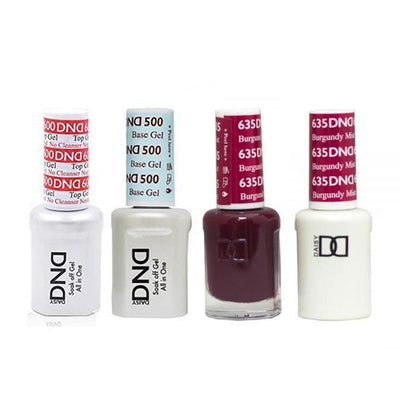 DND - #500#600 Gel & Lacquer Combo - Burgundy Mist - #635