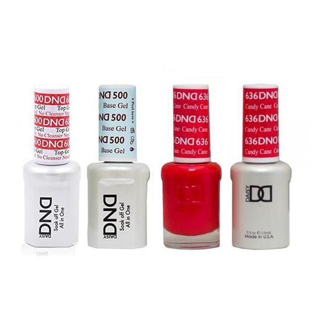 DND - #500#600  Gel & Lacquer Combo - Candy Cane - #636