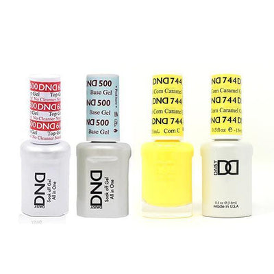 DND - #500#600 Gel & Lacquer Combo - Caramel Corn - #744