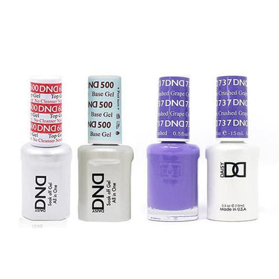 DND - #500#600 Gel & Lacquer Combo - Crushed Grape - #737