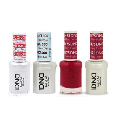 DND - #500#600 Gel & Lacquer Combo - Fiery Fuschia - #475