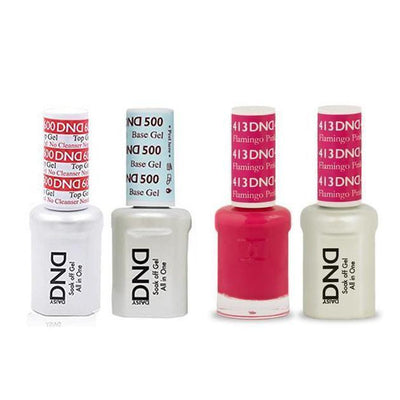 DND - #500#600 Gel & Lacquer Combo - Flamingo Pink - #413