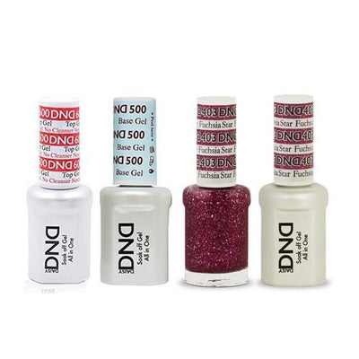 DND - #500#600 Gel & Lacquer Combo - Fuchsia Star - #403