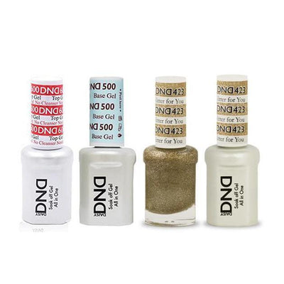 DND - #500#600 Gel & Lacquer Combo - Glitter for You - #423