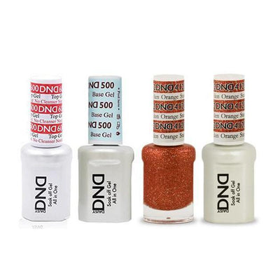 DND - #500#600 Gel & Lacquer Combo - Golden Orange Star - #412
