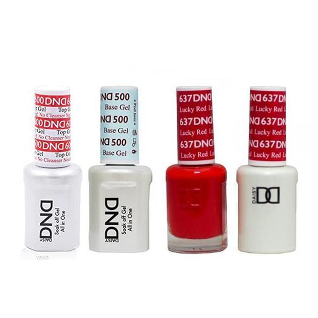 DND - #500#600 Gel & Lacquer Combo - Lucky Red - #637