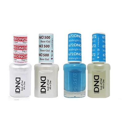 DND - #500#600 Gel & Lacquer Combo - Midnight Kiss - #672