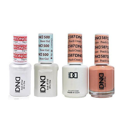 DND - #500#600 Gel & Lacquer Combo - Peach Cream - #587
