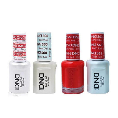 DND - #500#600 Gel & Lacquer Combo - Red - #563