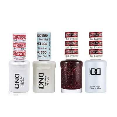 DND - #500#600 Gel & Lacquer Combo - Red Eyeshadow - #675