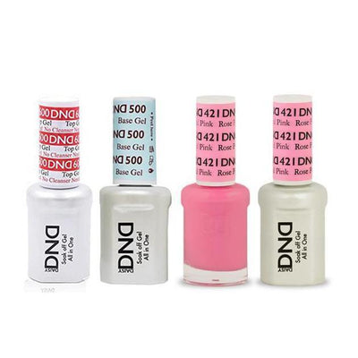 DND - #500#600 Gel & Lacquer Combo - Rose Petal Pink - #421