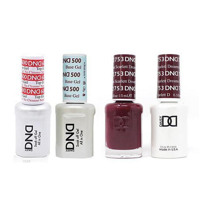 DND - #500#600 Gel & Lacquer Combo - Scarlett Dreams - #753
