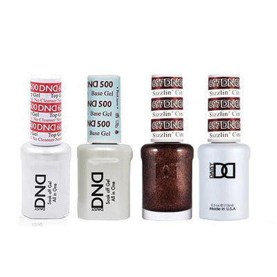 DND - #500#600 Gel & Lacquer Combo - Sizzlin' Cinnamon - #697