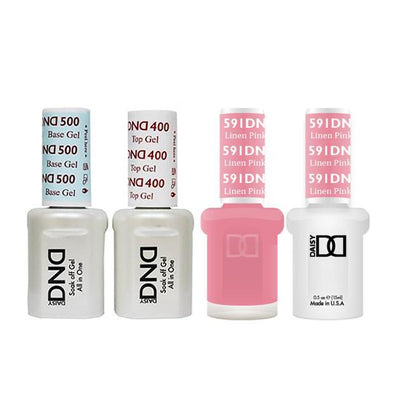 DND - Gel & Lacquer Combo - Linen Pink - #591