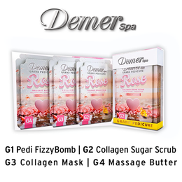 Demer 4 in 1 Pedicure- Rose 1 Kit - 60 Kit/Case