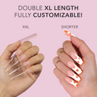 Kiara Sky -  Non C-Curve Nail Tips XXL - Coffin Natural