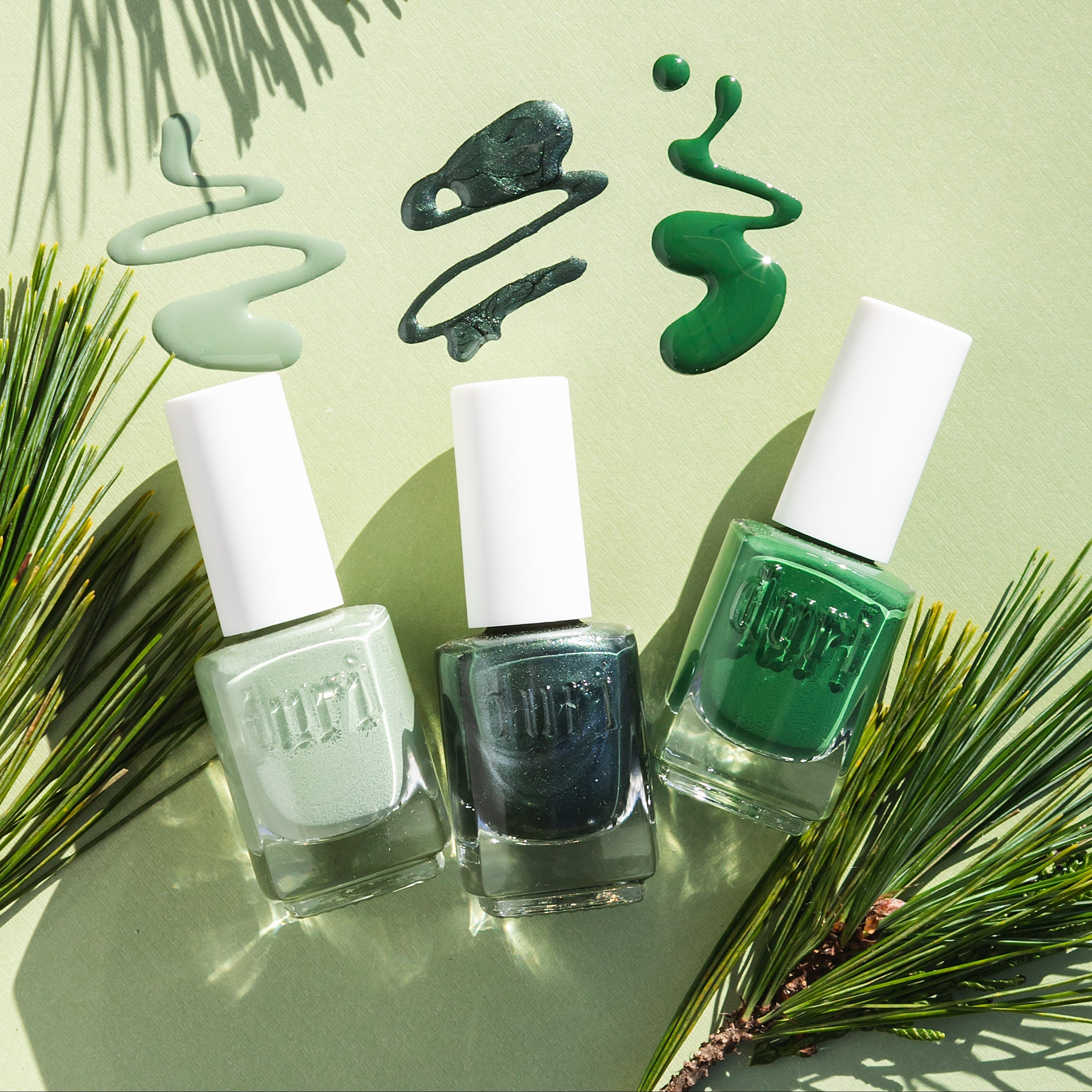 Duri - Down to Earth Trio, 3 Piece Gift Set, Green Nail Polish