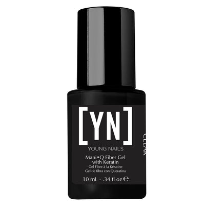 Young Nails -  Mani•Q Fiber Gel with Keratin, Clear, 10ml