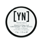 Young Nails -  Mani•Q Fiber Gel with Keratin, Soft White, A Soft White, 15g Jar