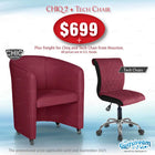 GS9057-02 ChiQ 2 Quilted Chair and Gs9020 Tech Stool