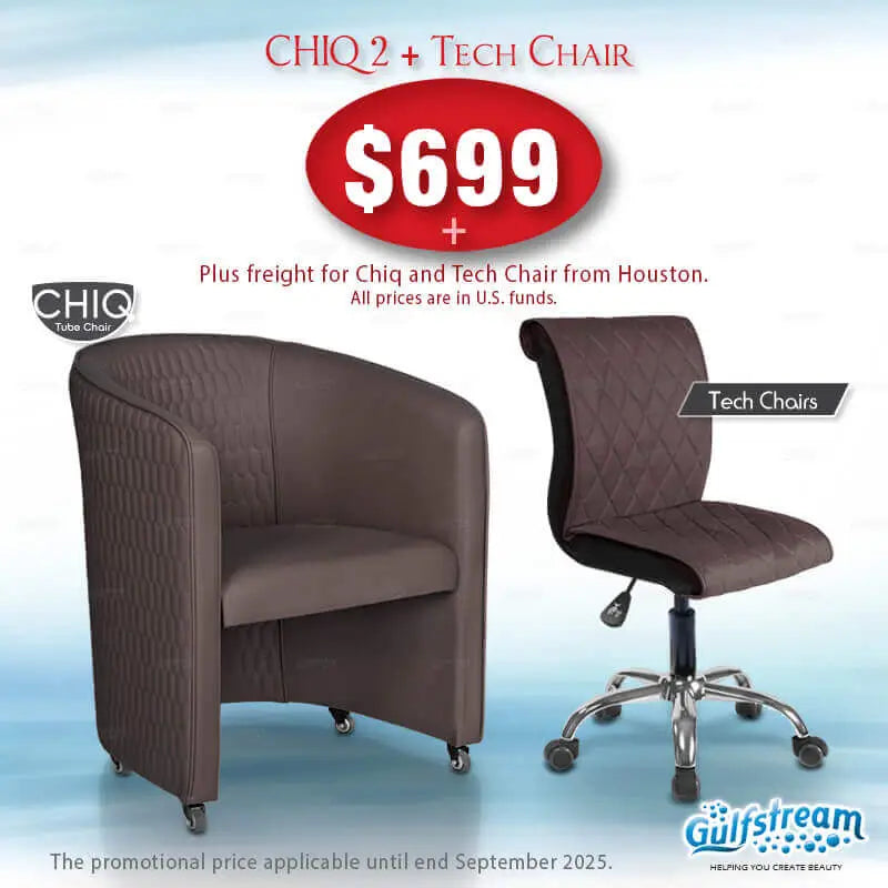 GS9057-02 ChiQ 2 Quilted Chair and Gs9020 Tech Stool