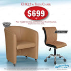 GS9057-02 ChiQ 2 Quilted Chair and Gs9020 Tech Stool