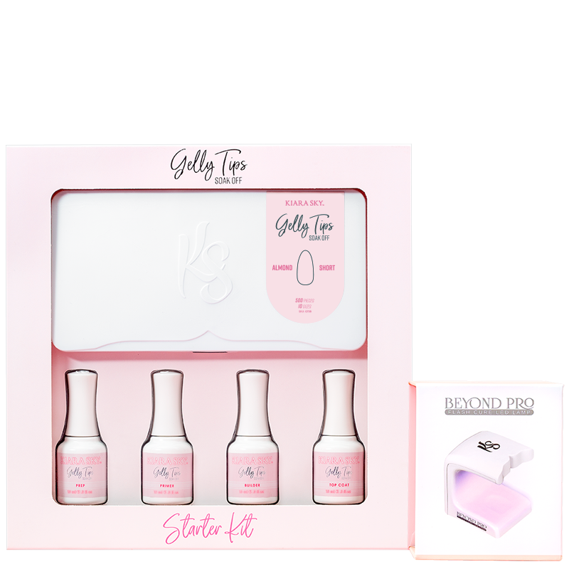 Kiara Sky -  GELLY TIPS STARTER KIT - Almond Short