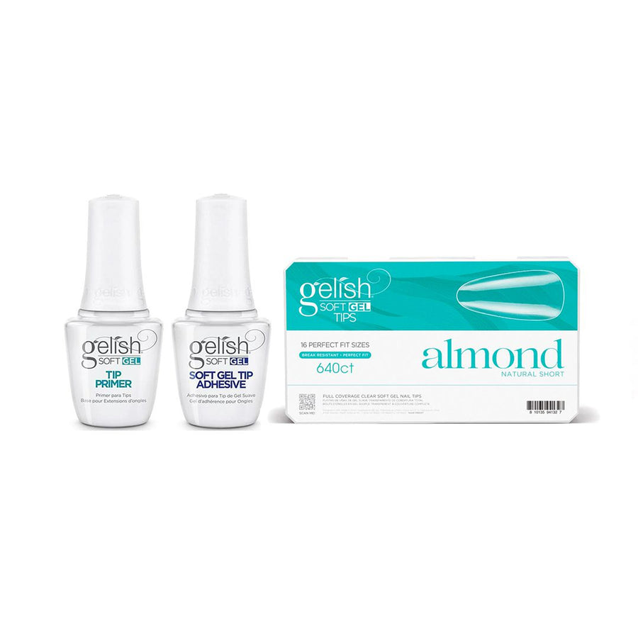 Gelish - Soft Gel Tips & Duo - Natural Medium Almond