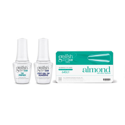Gelish - Soft Gel Tips & Duo - Natural Short Almond