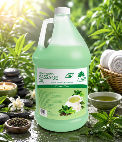 La Palm Massage Oil Green Tea Gallon