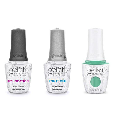 Harmony Gelish Combo - Base, Top & A Mint Of Spring