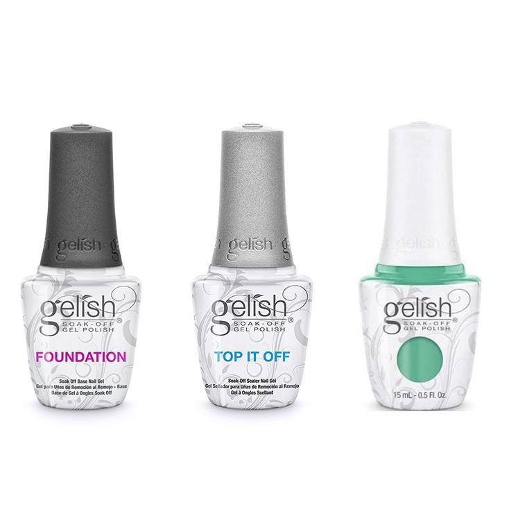 Harmony Gelish Combo - Base, Top & A Mint Of Spring