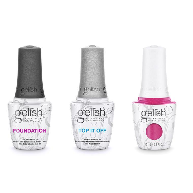 Harmony Gelish Combo - Base, Top & Amour Color Please