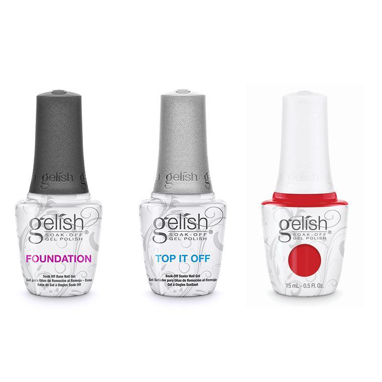 Harmony Gelish Combo - Base, Top & Fire Cracker