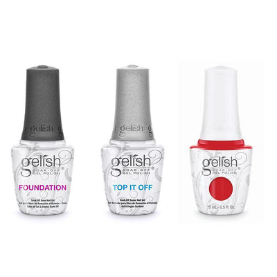 Harmony Gelish Combo - Base, Top & Fire Cracker