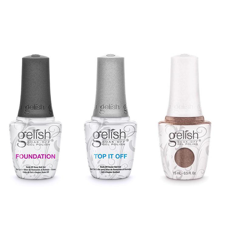 Harmony Gelish Combo - Base, Top & Glamour Queen