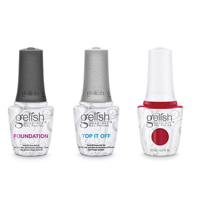 Harmony Gelish Combo - Base, Top & Red Roses