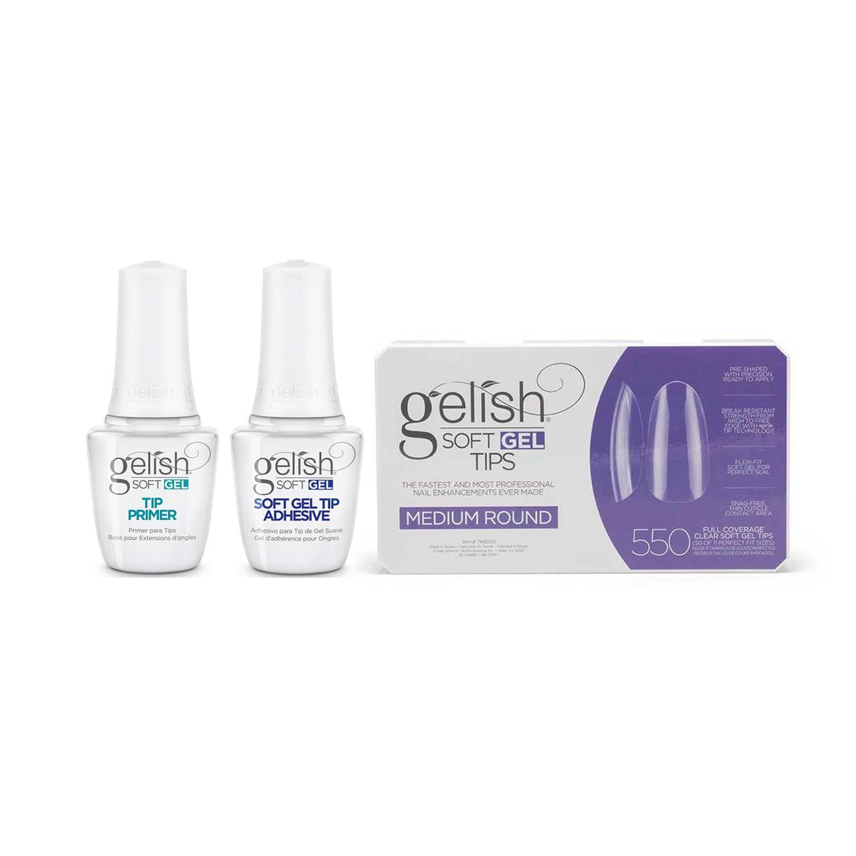 Harmony Gelish - Soft Gel Tips & Duo - Medium Round