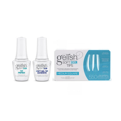 Harmony Gelish - Soft Gel Tips & Duo - Medium Square